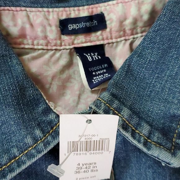 #15 Baby Gap girls denim (stretch) dress with matching underpants ***NEW*** - Picture 4 of 8